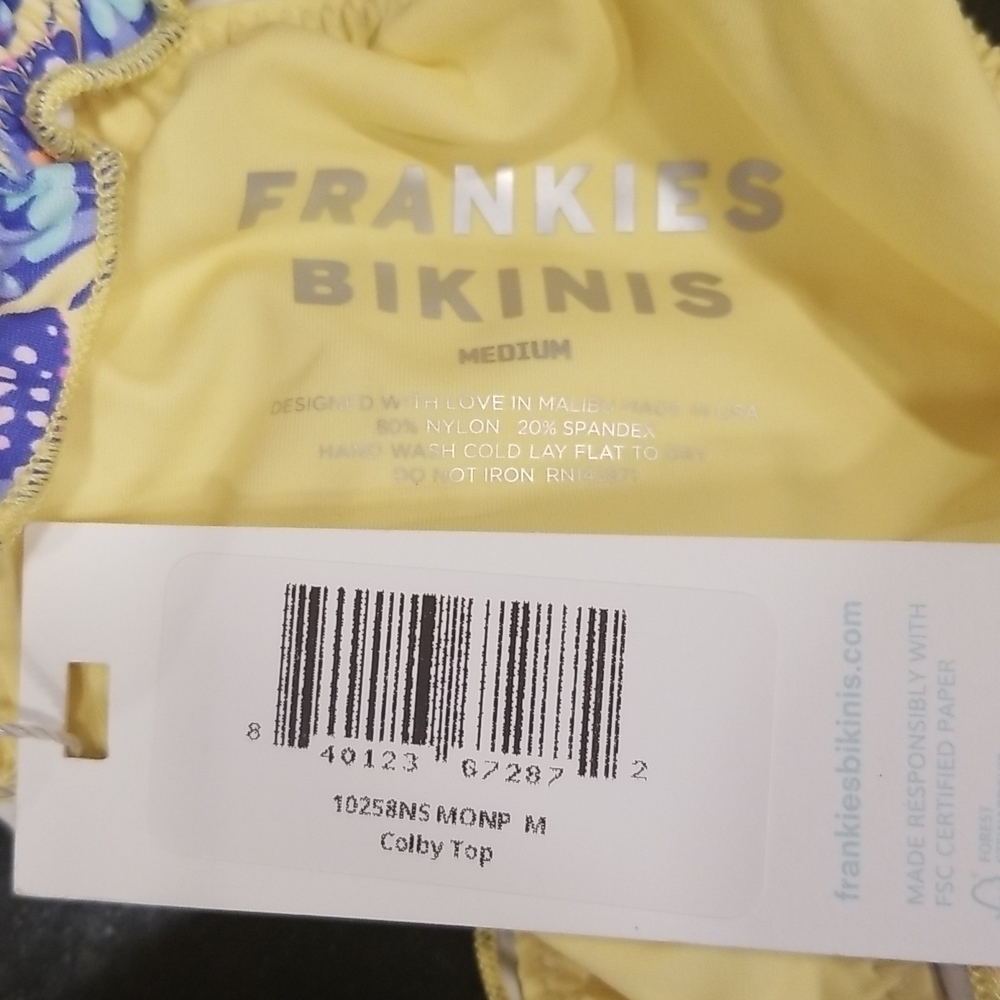 💕FRANKIE'S💕 Colby Bikini Set Monarch Butterflies Medium M NWT - Picture 8 of 9